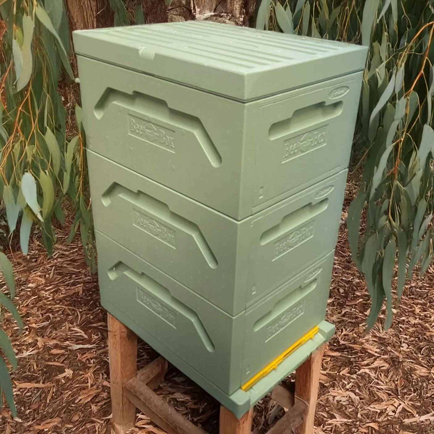 Paradise Honey Hives (Flat Packed Bodies and Painted) - 9 Frame Polystyrene Langstroth Hive with 3 Full Deep Bodies/Supers/Boxes