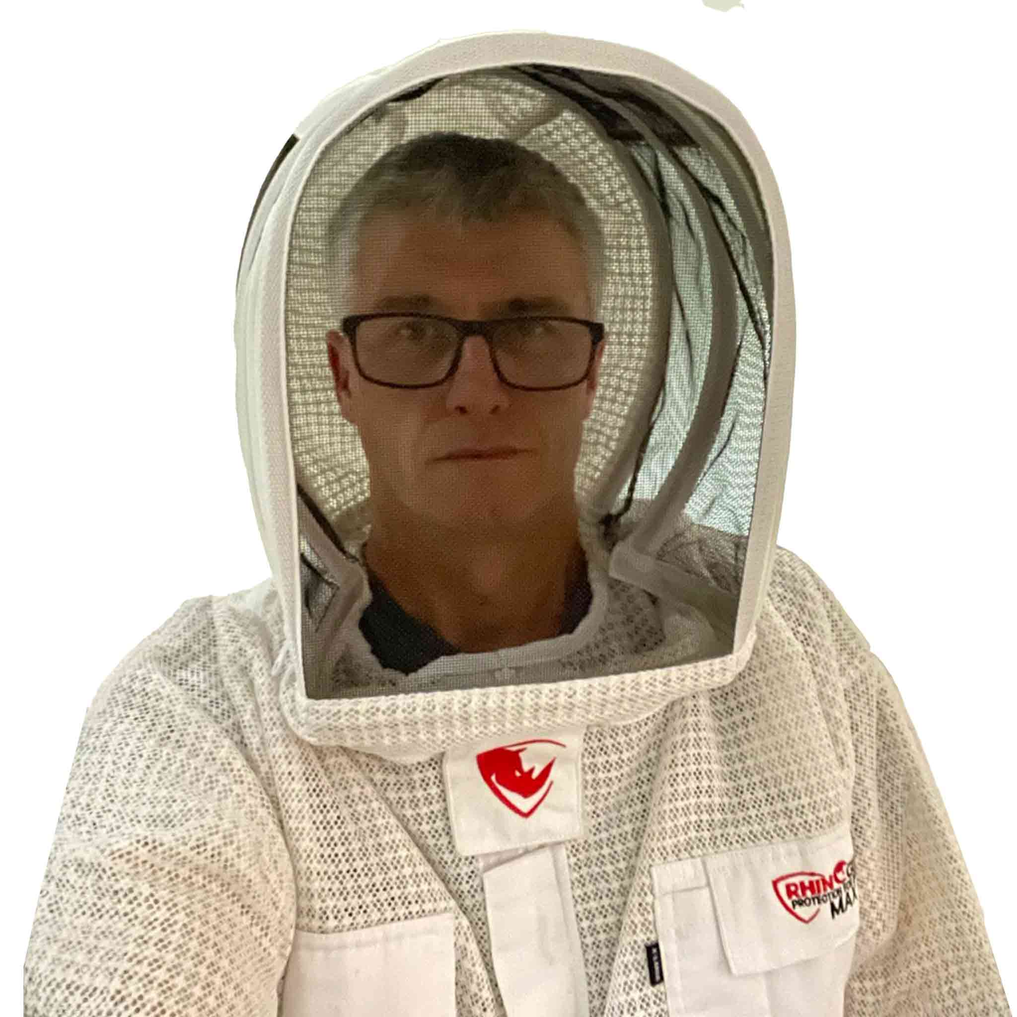RhinoGuardMax (Cool White)- Maximum Protection Beekeeping Ventilated Suit - Beekeeping Suits collection by Buzzbee Beekeeping Supplies
