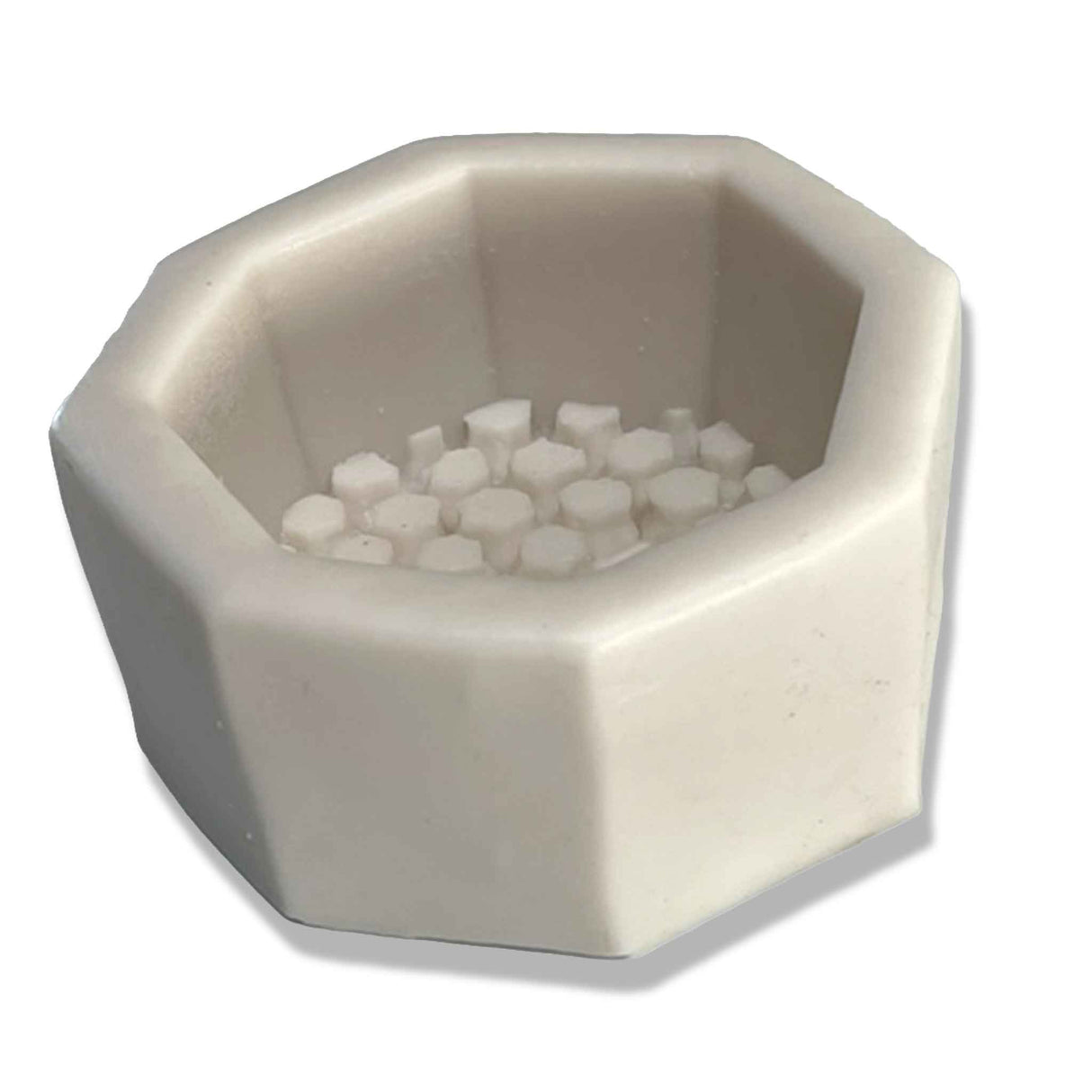 Hexagonal Shallow Beeswax Silicon Mould with Comb and Bee on Surface - Wax Melters & Moulds collection by Buzzbee Beekeeping Supplies