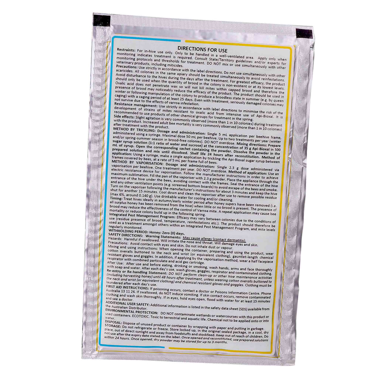 Api-Bioxal (Oxalic Acid) Hive Powder for Varroa Treatments