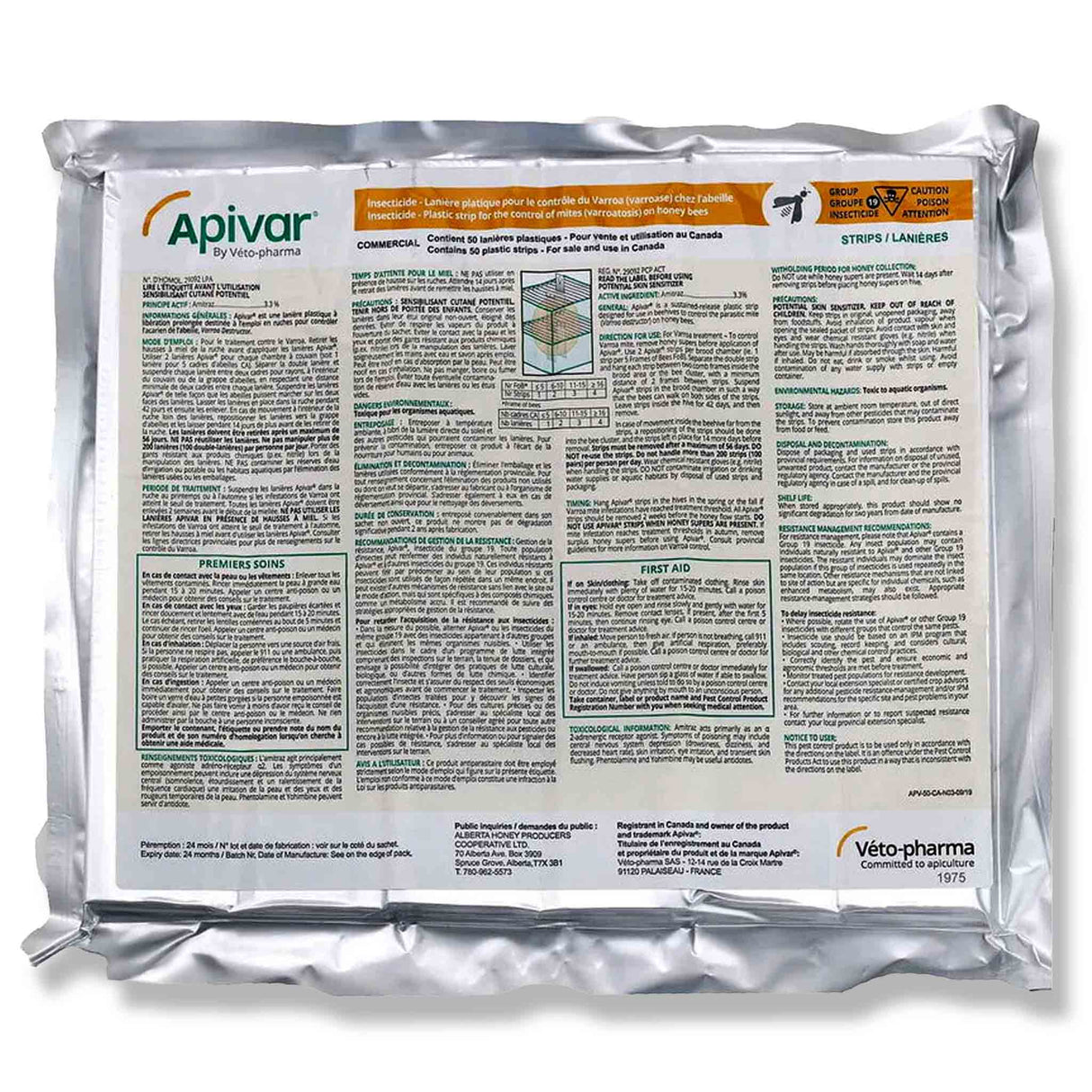 Apivar® Varroa Mite Treatment - Long-Acting Amitraz Control for Australian Beekeepers