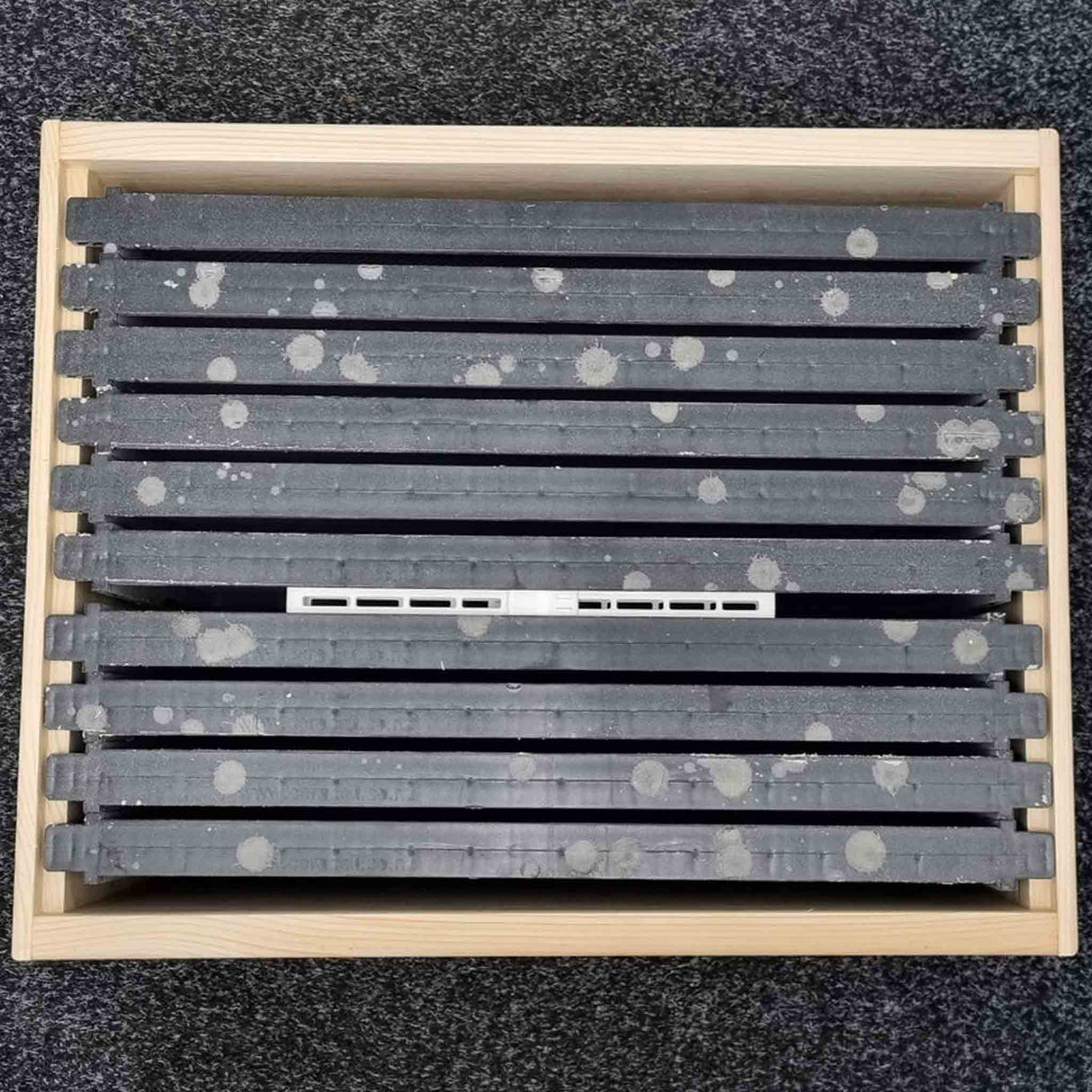 Queen Bee Isolation Cage embedded within Frame Comb for Forcing Brood Breaks