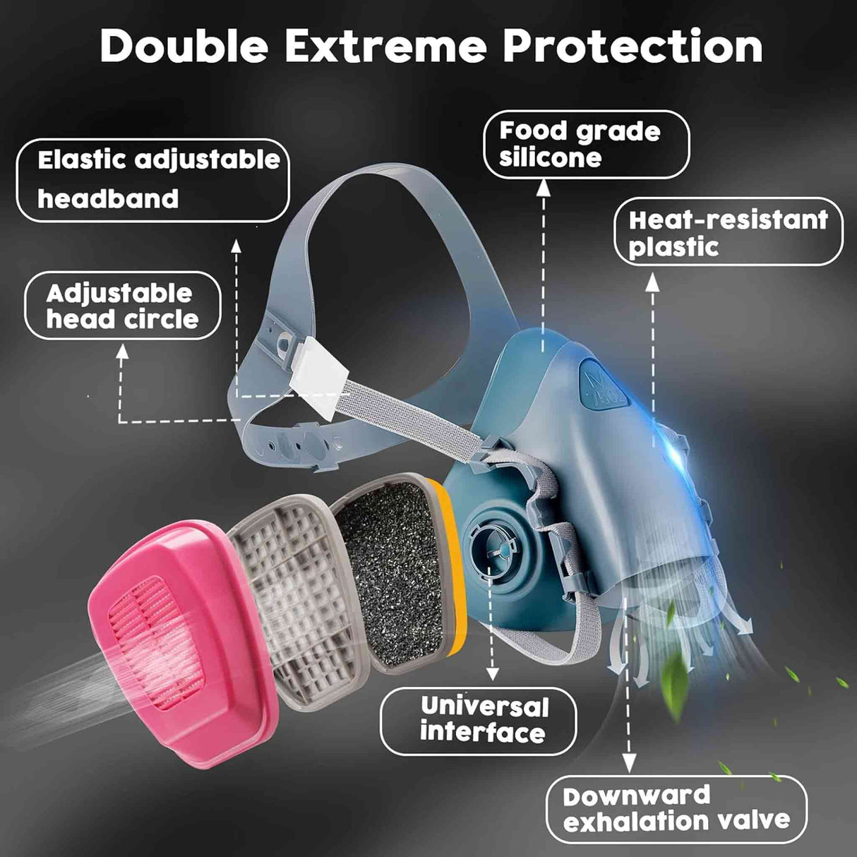 3M Respirator 7500 Series Mask for Oxalic Acid Protection (Mask Only)