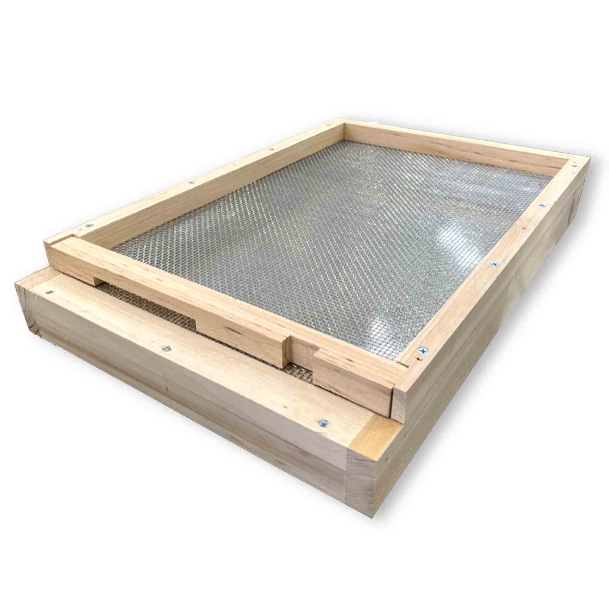 Screened Ventilation Bottom Board with Metal Pest Control Draw Tray - Floors collection by Buzzbee Beekeeping Supplies