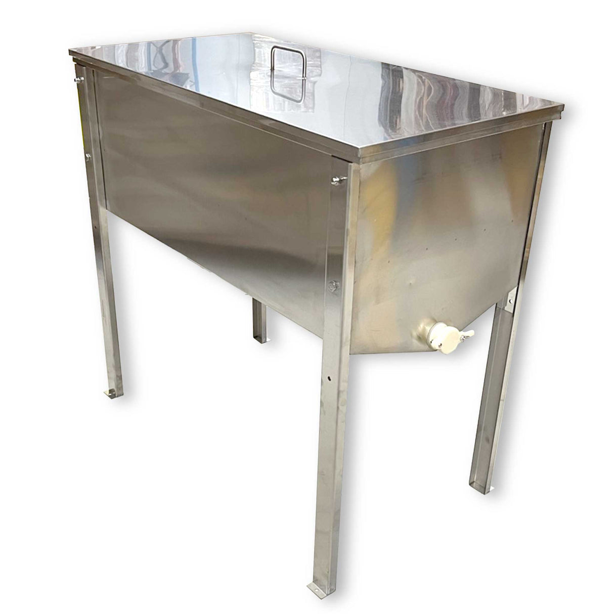 Honey Uncapping Table with Stainless-steel Uncapping Tray and Strainer - collection by Buzzbee Beekeeping Supplies