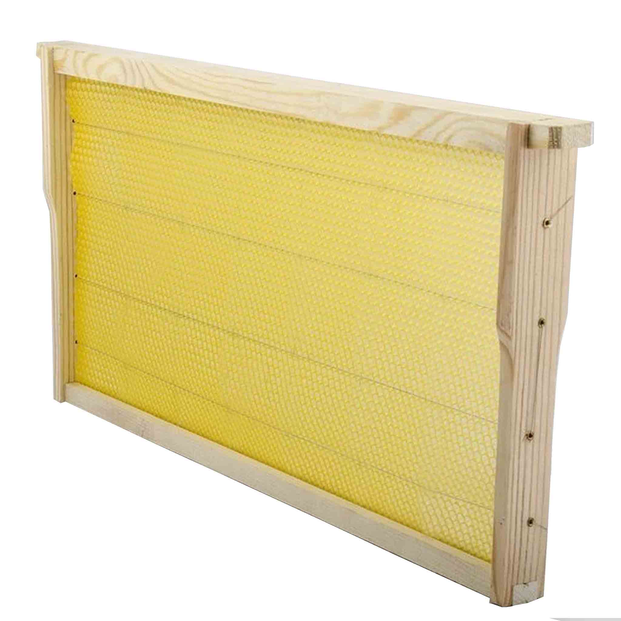 Wooden Frames assembled with Wire and Australian Bees Wax Foundation - Hive Parts collection by Buzzbee Beekeeping Supplies