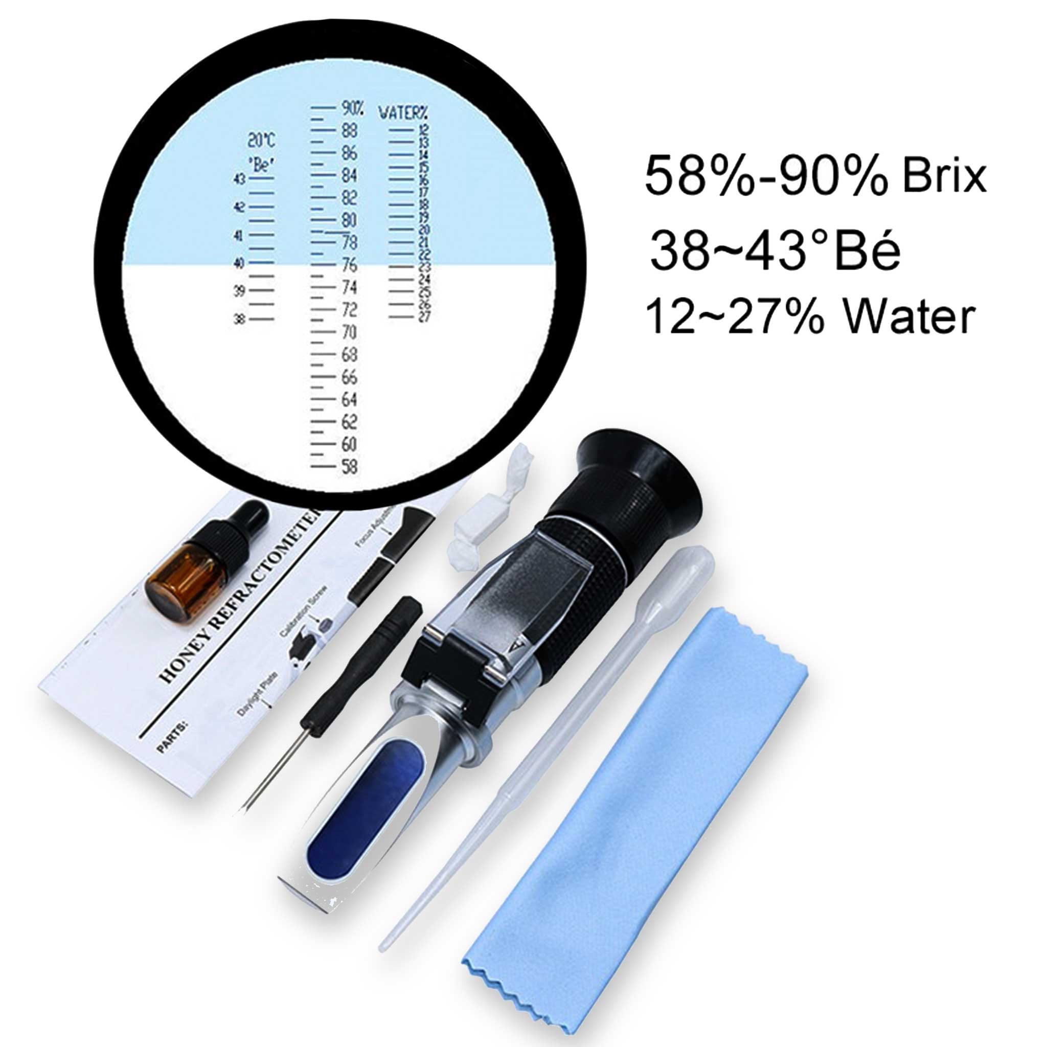 Honey Refractometer for Measuring Water Content in Honey - Processing collection by Buzzbee Beekeeping Supplies