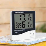 Digital Indoor Thermometer Hygrometer Room Temp Humidity Meter Clock