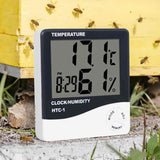 Digital Indoor Thermometer Hygrometer Room Temp Humidity Meter Clock