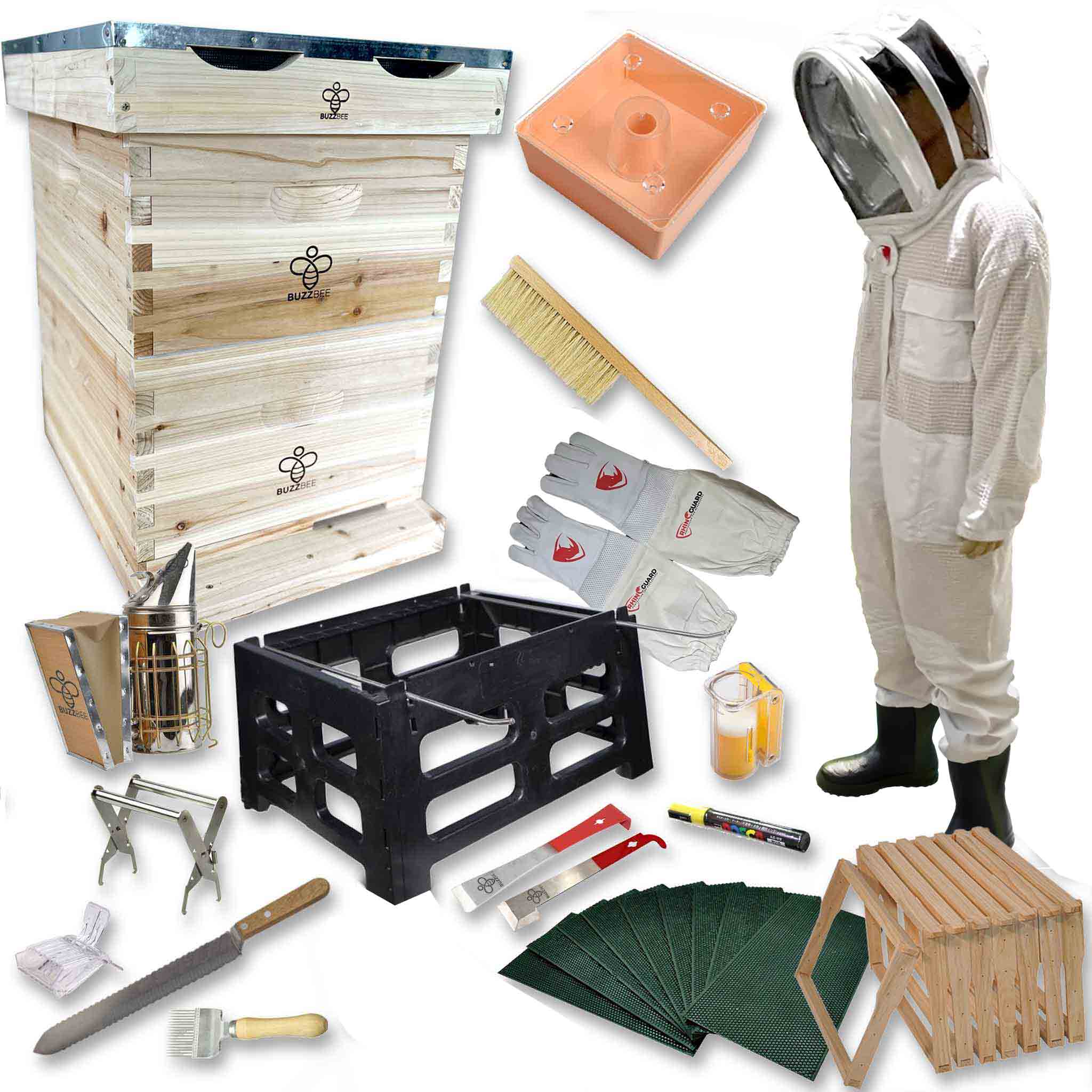 Supreme Beekeeping Starter Kit package - Beekeeping Starter Kits collection by Buzzbee Beekeeping Supplies