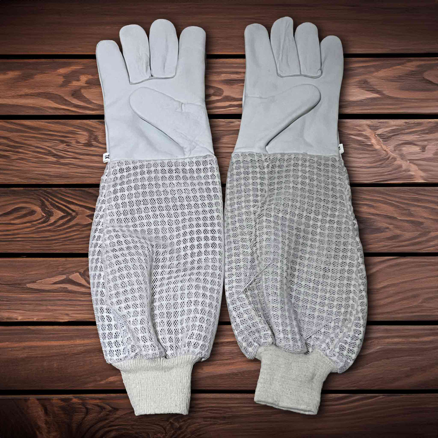 RhinoGuard Triple-Mesh Ventilated with Cow Hide with Touchscreen Gloves - Beekeeping Gloves collection by Buzzbee Beekeeping Supplies