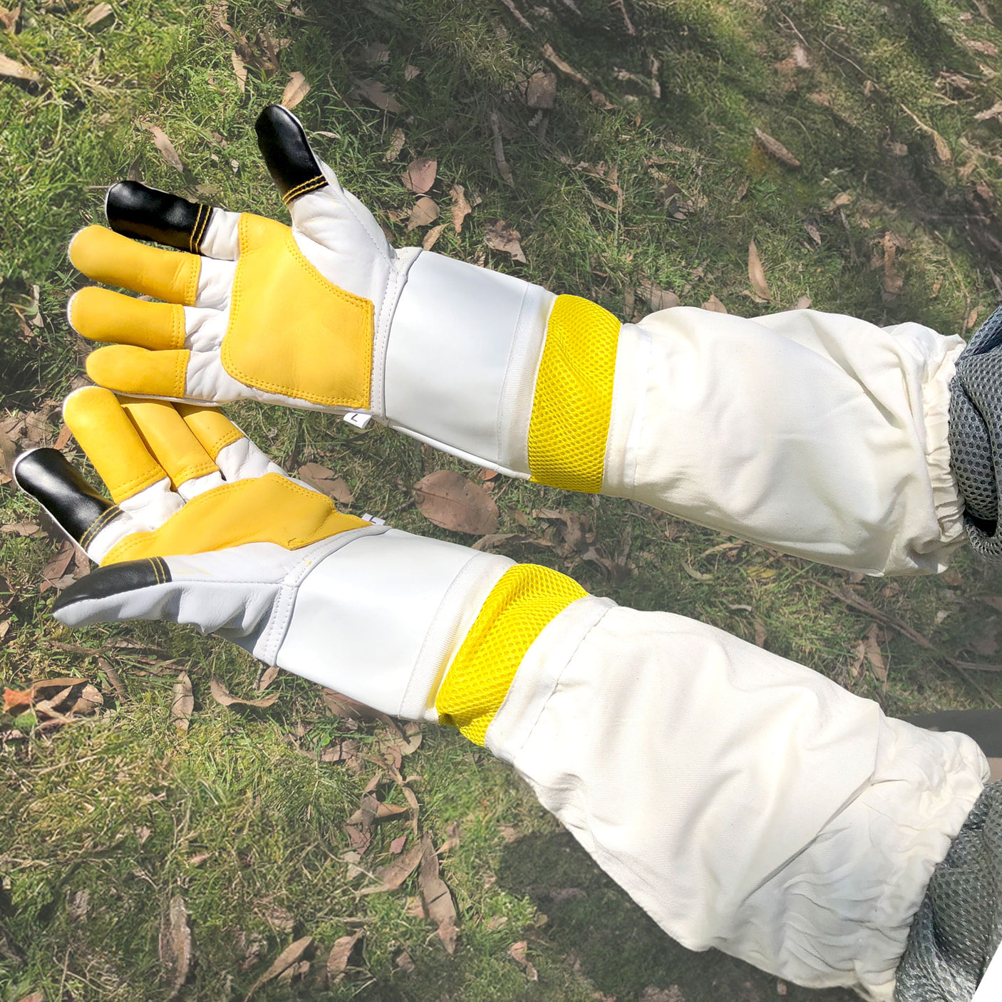 RhinoGuard Extended Wrist Protection Semi-ventilated Cow Hide with Touchscreen Gloves