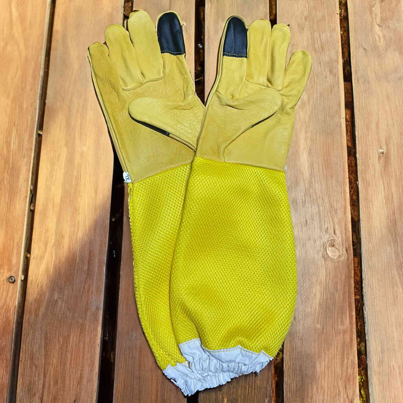 RhinoGuard Tough Full Airmesh Ventilated Arm and Cow Hide Hand with Touchscreen Gloves