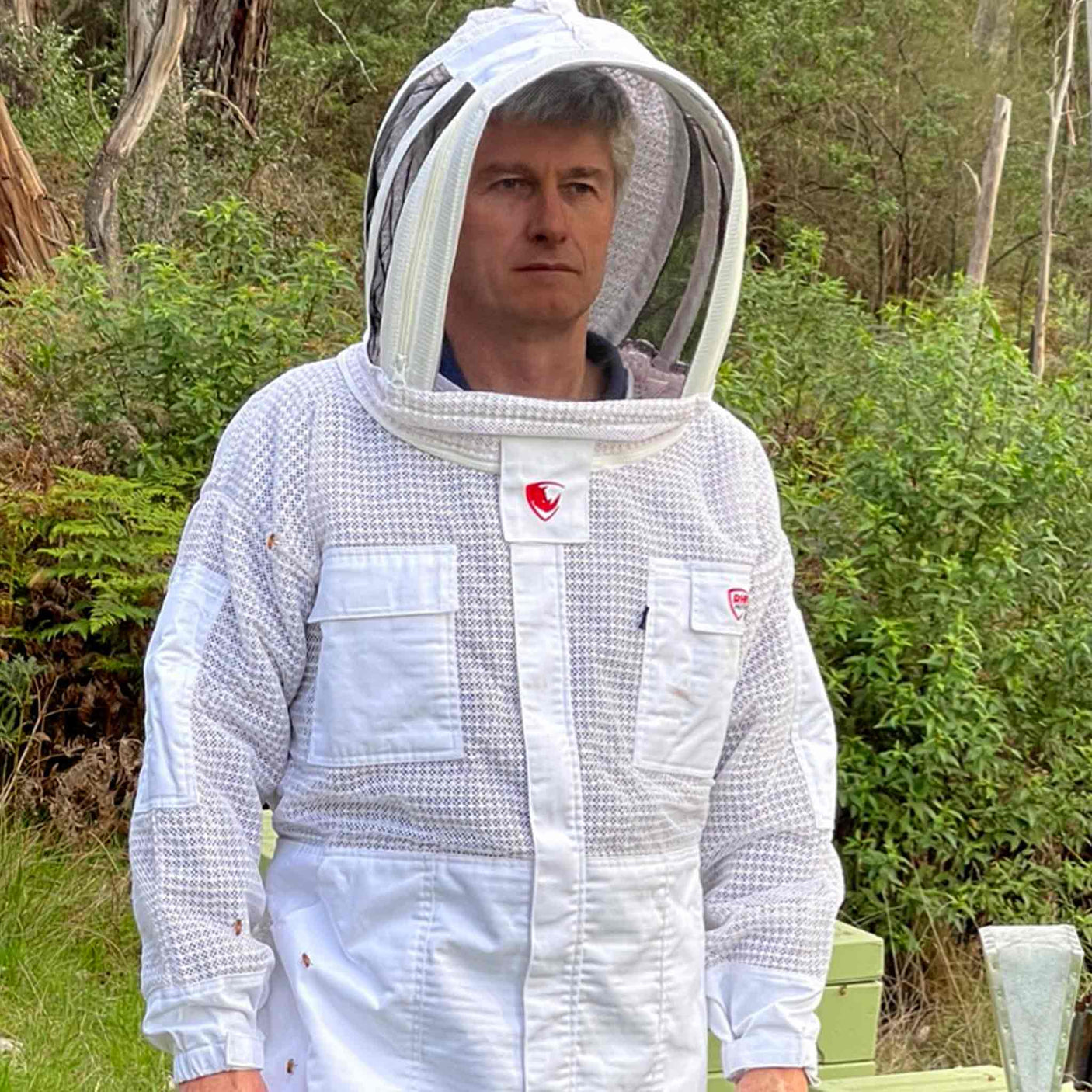 RhinoGuardMax (Cool White)- Maximum Protection Beekeeping Ventilated Suit