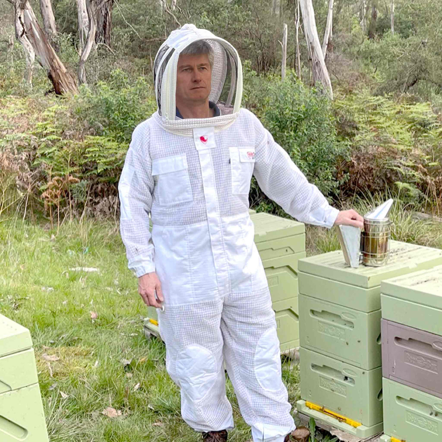 RhinoGuardMax (Cool White)- Maximum Protection Beekeeping Ventilated Suit