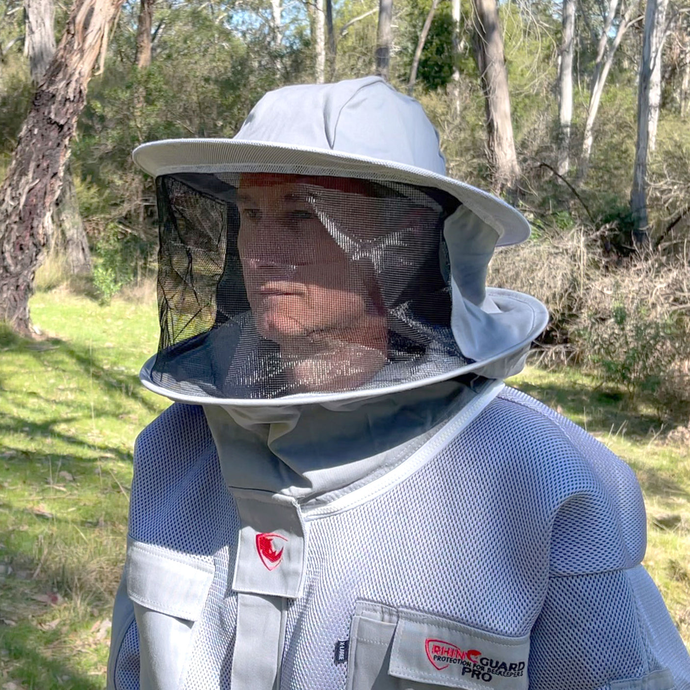 RhinoGuardPro (Cool Grey)- Ultimate Beekeeping Ventilated Suit