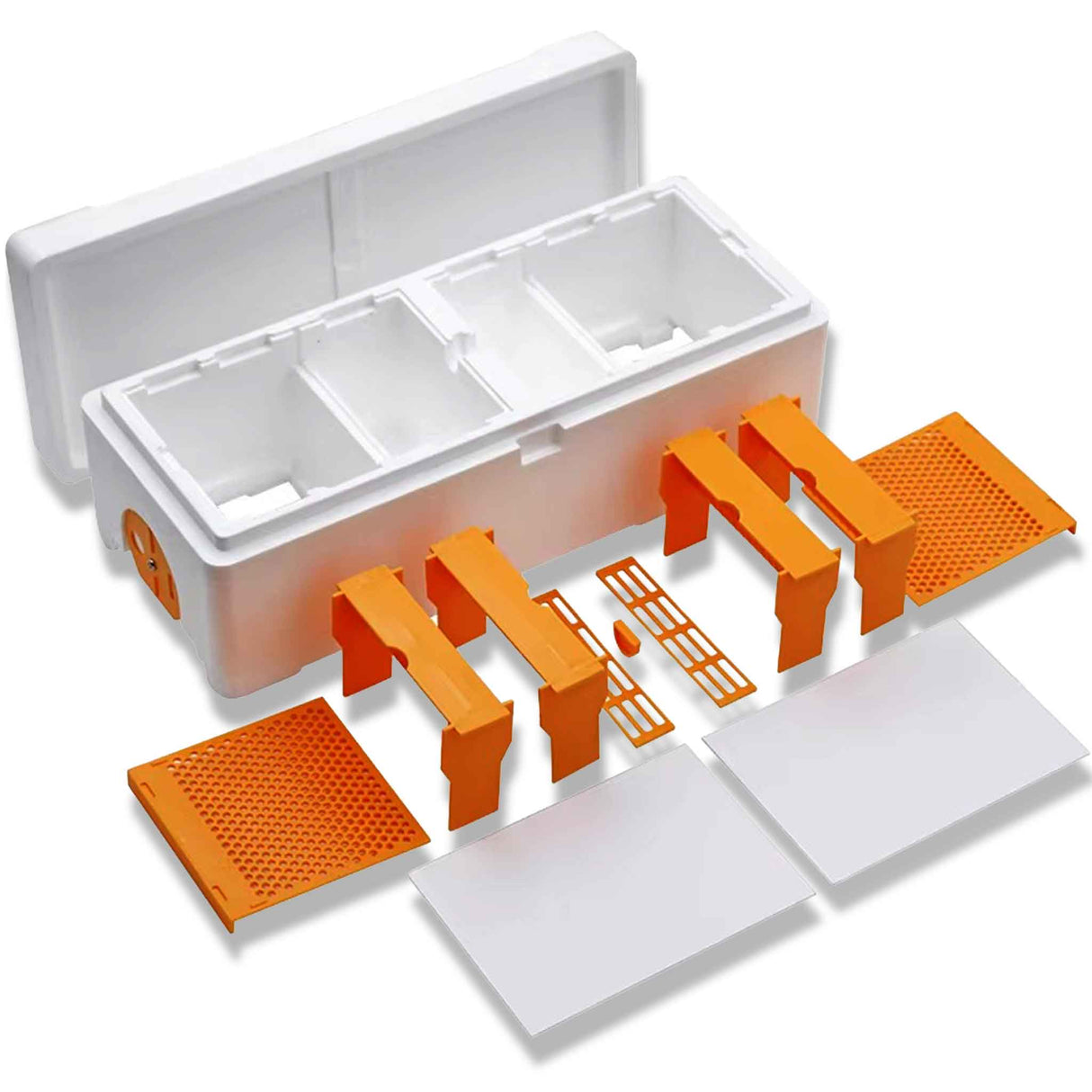 Double Entrance, Twin Zone, Queen Bee Mating NUC with Feeders