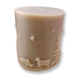 Decorative Beeswax candle mould with Christmas Scene around the outside - Wax Melters & Moulds collection by Buzzbee Beekeeping Supplies