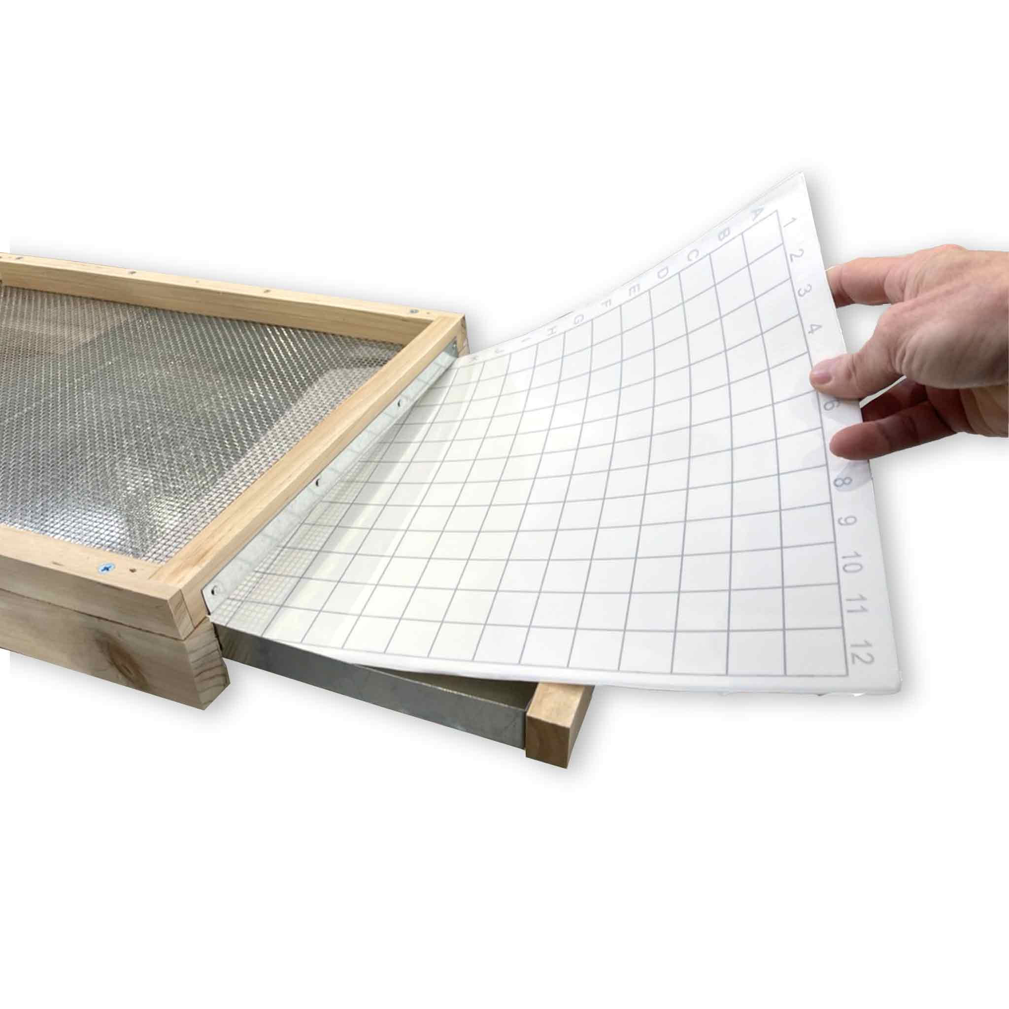 Varroa Mite Sticky Mat Board used with Ventilated Screened Bottom Board Floors (Pack 4) - Health collection by Buzzbee Beekeeping Supplies