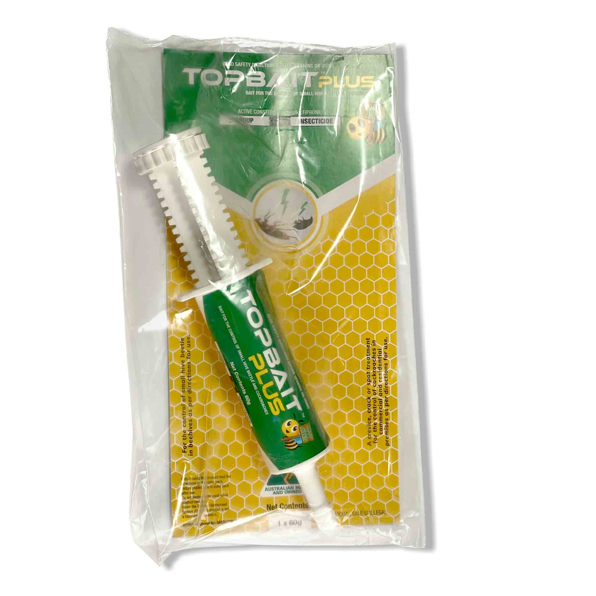 TopBait Plus 60g Applicator for Treatment and Control of Small Hive Beetles and Cockroaches - Health collection by Buzzbee Beekeeping Supplies