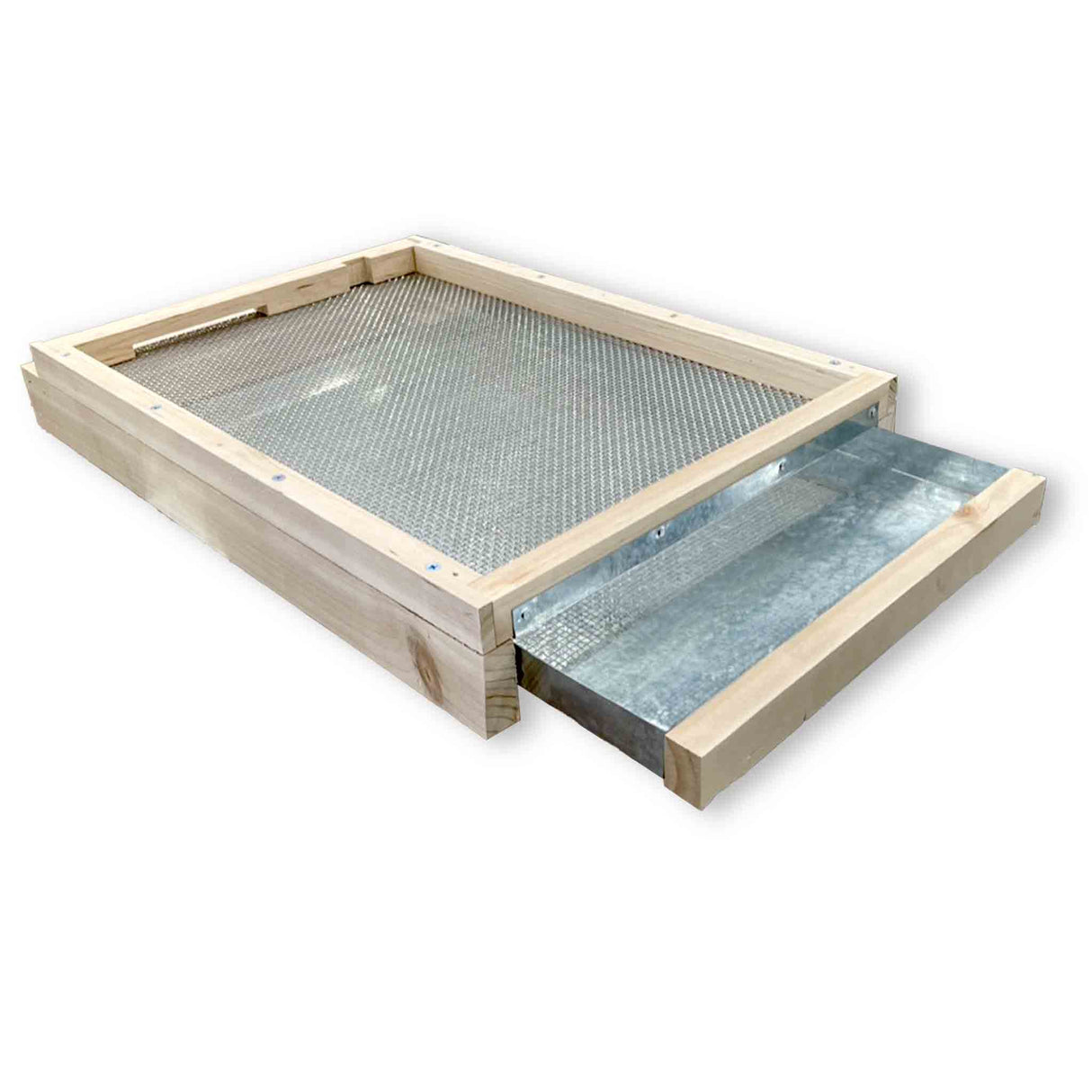 Screened Ventilation Bottom Board with Metal Pest Control Draw Tray - Floors collection by Buzzbee Beekeeping Supplies