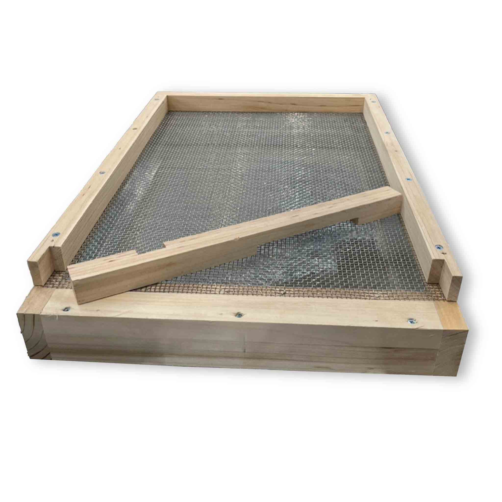 Screened Ventilation Bottom Board with Metal Pest Control Draw Tray - Floors collection by Buzzbee Beekeeping Supplies