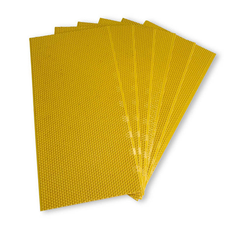 Triple Wax Coated Yellow Full Depth Plastic Foundation - Hive Parts collection by Buzzbee Beekeeping Supplies