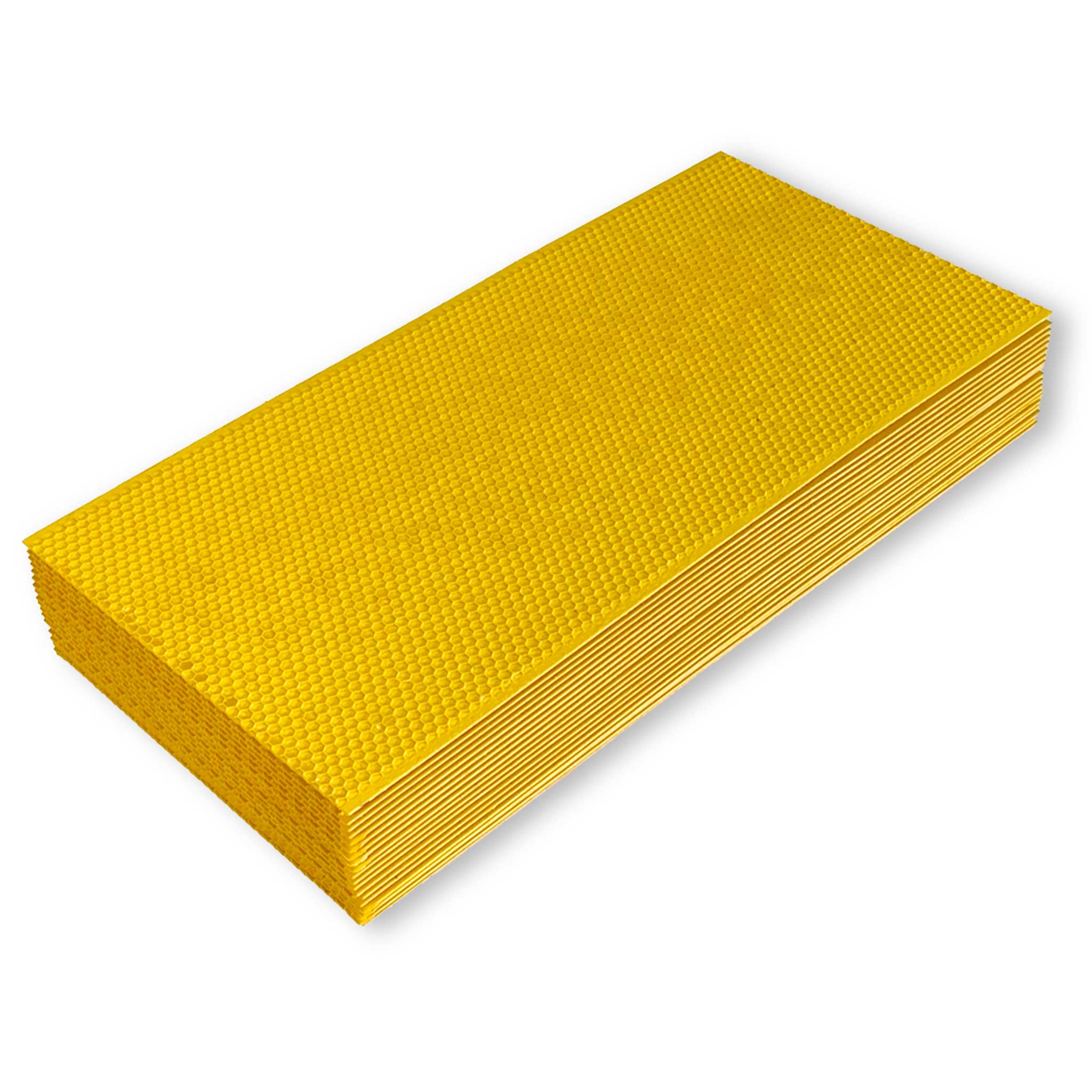 Triple Wax Coated Yellow Full Depth Plastic Foundation - Hive Parts collection by Buzzbee Beekeeping Supplies