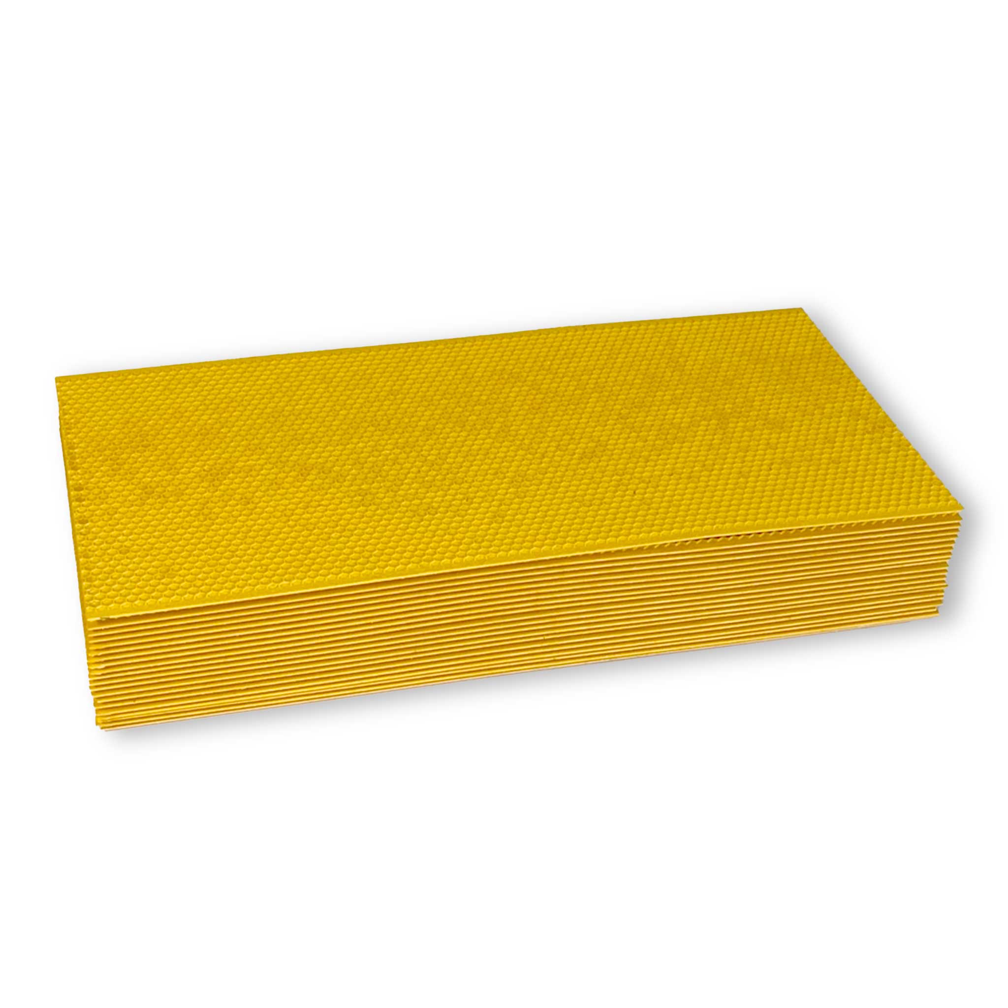 Triple Wax Coated Yellow Full Depth Plastic Foundation - Hive Parts collection by Buzzbee Beekeeping Supplies
