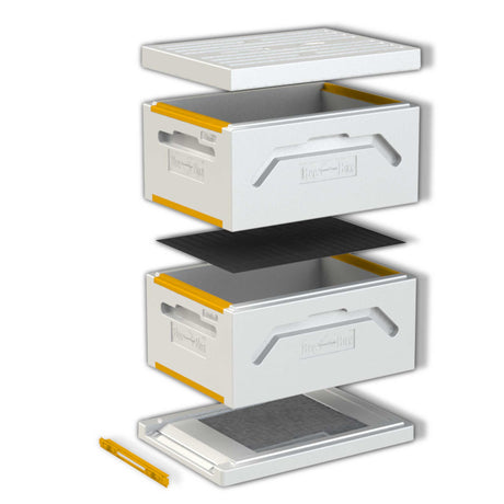 Paradise Honey 9 Frame Polystyrene Langstroth Hive with 2 Full Deep Bodies/Supers/Boxes - Hives collection by Buzzbee Beekeeping Supplies