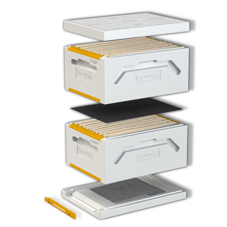 Paradise Honey 9 Frame Polystyrene Langstroth Hive with 2 Full Deep Bodies/Supers/Boxes - Hives collection by Buzzbee Beekeeping Supplies