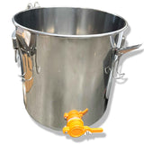 30L (6⅗ Gallon) Stainless-Steel Honey Storage Tank with Large Gate Tap and Lid