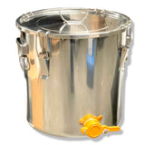 30L (6⅗ Gallon) Stainless-Steel Honey Storage Tank with Large Gate Tap and Lid