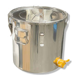 30L (6⅗ Gallon) Stainless-Steel Honey Storage Tank with Large Gate Tap and Lid