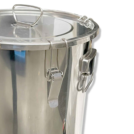 30L (6⅗ Gallon) Stainless-Steel Honey Storage Tank with Large Gate Tap and Lid - Tanks & Storage collection by Buzzbee Beekeeping Supplies