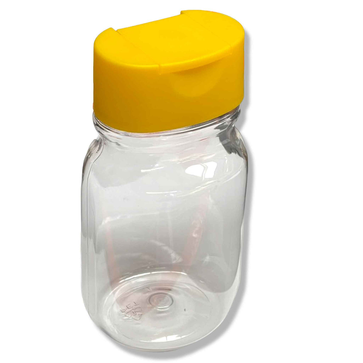 Squeeze Honey Jar Clear PET Plastic 500g/350ml with Rubber Non-Drip Nipple