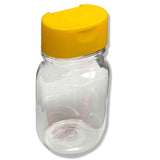 Squeeze Honey Jar Clear PET Plastic 500g/350ml with Rubber Non-Drip Nipple
