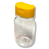 Squeeze Honey Jar Clear PET Plastic 500g/350ml with Rubber Non-Drip Nipple