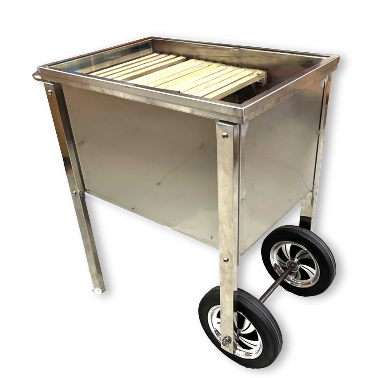 Solar Wax Extractor Stainless-steel with Wheels and Handle -  collection by Buzzbee Beekeeping Supplies