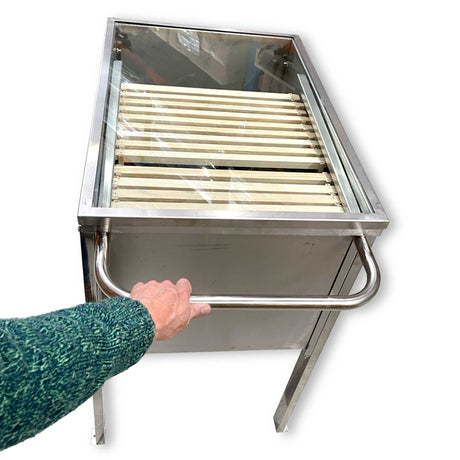 Solar Wax Extractor Stainless-steel with Wheels and Handle -  collection by Buzzbee Beekeeping Supplies