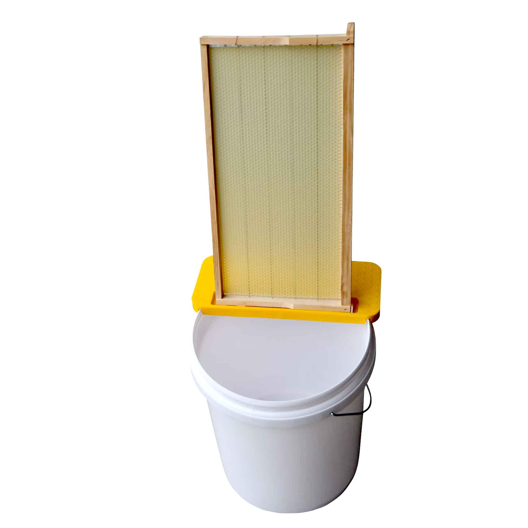 Frame Uncapping Rig Rack Bench Allowing Cappings to Fall into Pail ...