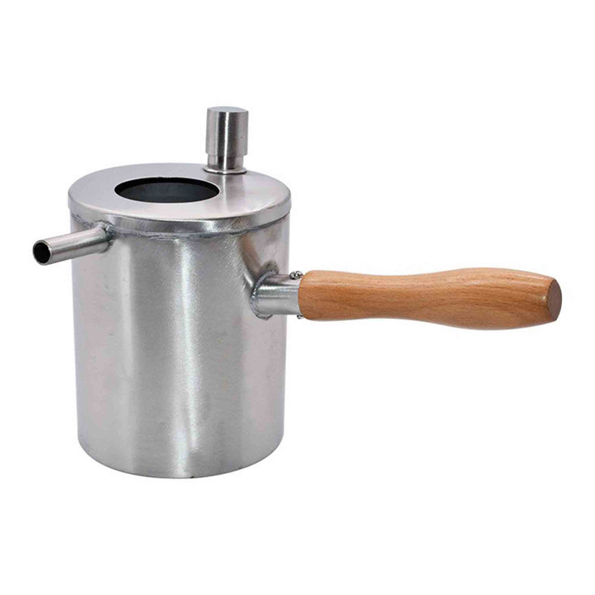 Wax Melting Pot with Poring Spout and Wooden Handle Stainless-steel - Tools collection by Buzzbee Beekeeping Supplies