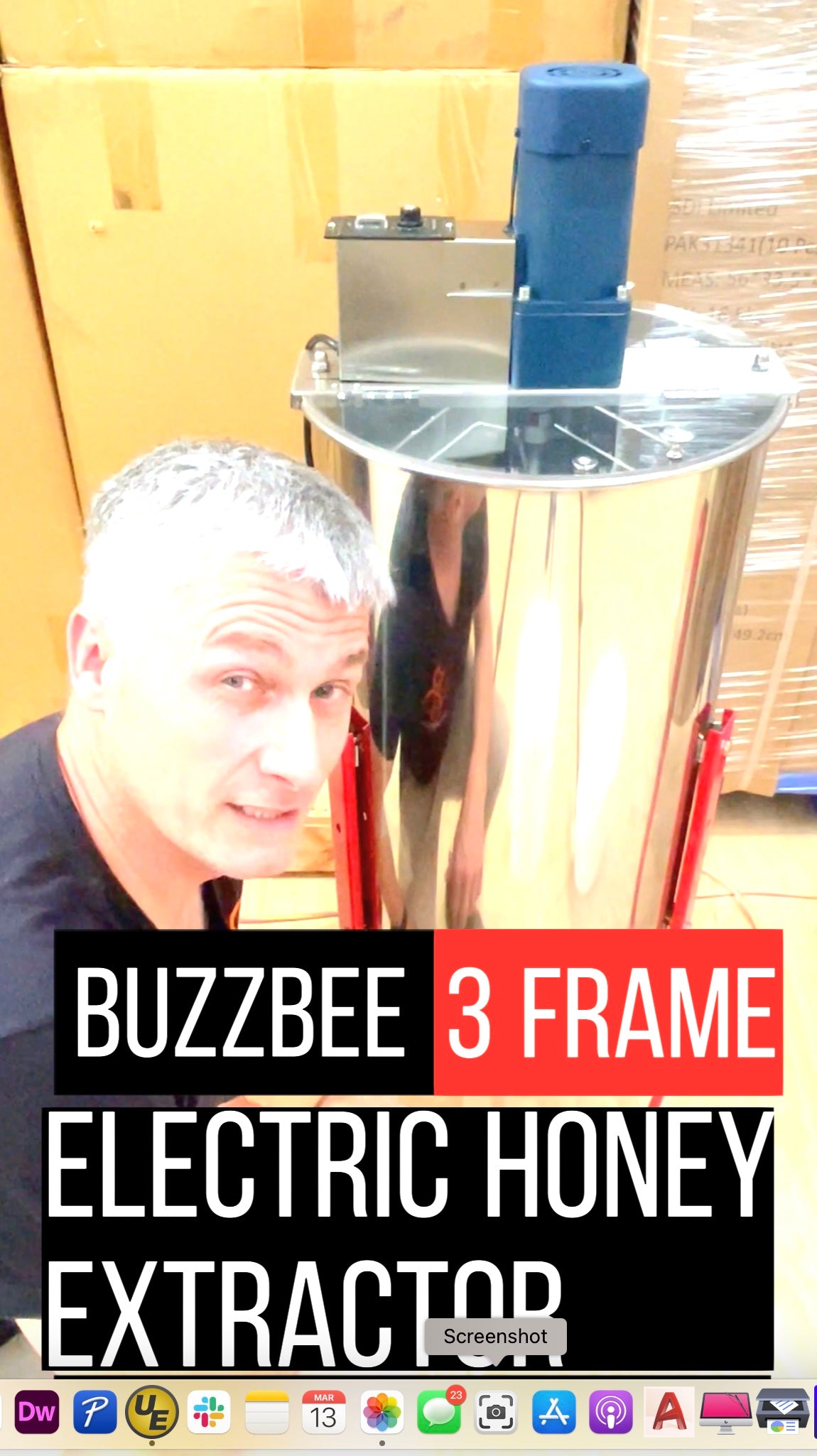 Buzzbee 3 Frame Electric Honey Extractor Spinner