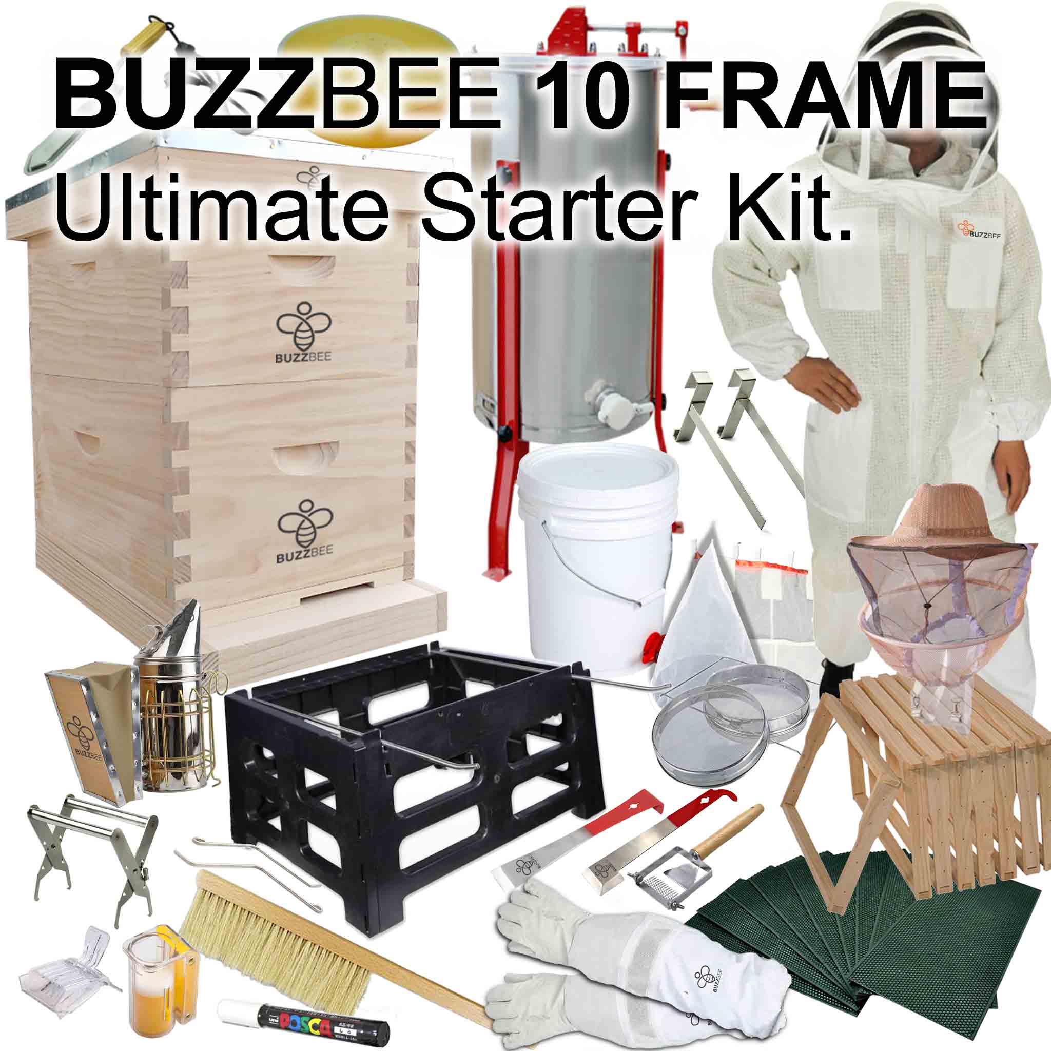 Ultimate Beekeeping Starter Kit package - Kit collection by Buzzbee Beekeeping Supplies