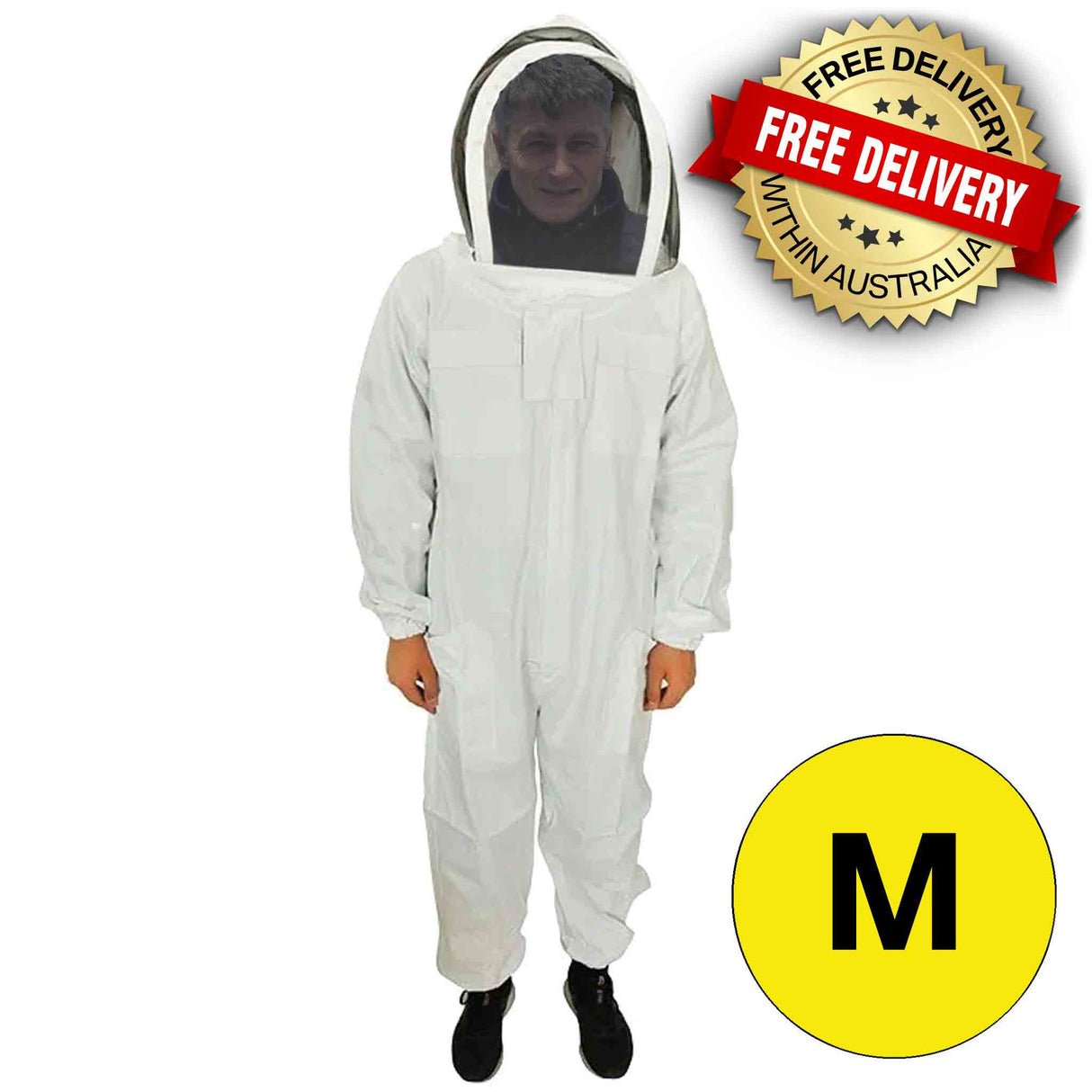 Beekeeping Protective Suit with Sheriff Hood - White - Clothing collection by Buzzbee Beekeeping Supplies