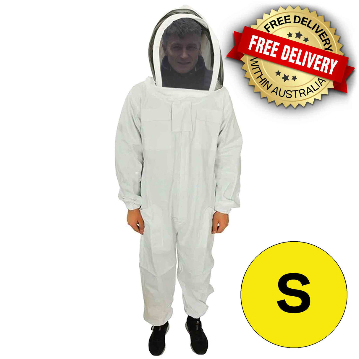 Beekeeping Protective Suit with Sheriff Hood - White - Clothing collection by Buzzbee Beekeeping Supplies