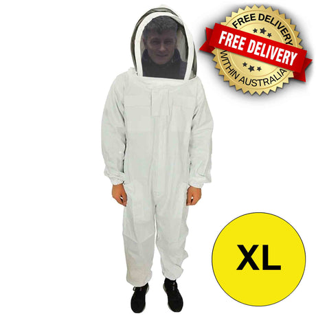 Beekeeping Protective Suit with Sheriff Hood - White - Clothing collection by Buzzbee Beekeeping Supplies