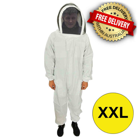 Beekeeping Protective Suit with Sheriff Hood - White - Clothing collection by Buzzbee Beekeeping Supplies