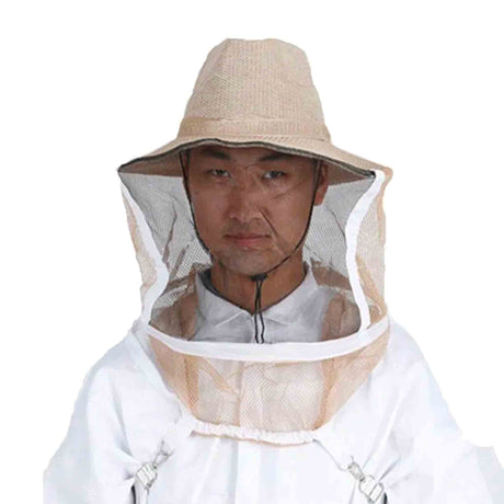 Beekeeping Round Hat and Veil with Strap under the Chin - Clothing collection by Buzzbee Beekeeping Supplies