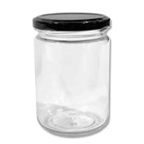 Honey Round Clear Glass Jar - 380ml (105 Pack) - Processing collection by Buzzbee Beekeeping Supplies